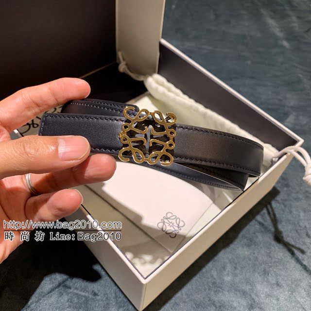 LOEWE女士皮帶 羅意威Anagram圖案帶扣小牛皮腰帶  jjp1327